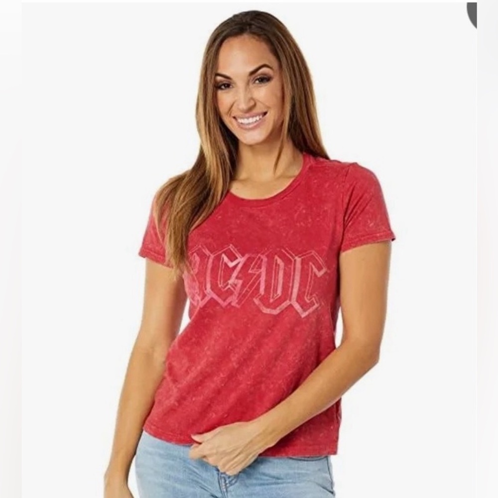 LUCKY BRAND Red Lava Wash AC/DC Tee Shirt - Picture 1 of 8